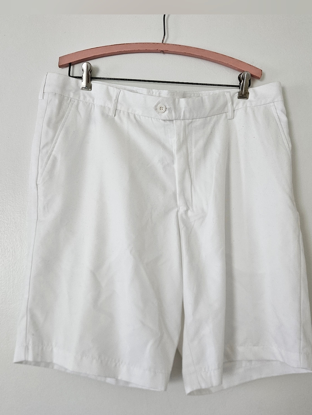 Bugatchi Mens Shorts 38 White Golf Old Money Summer Lined Preppy Coastal Chino